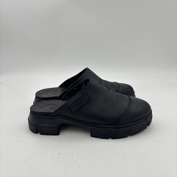 Ganni City Mules Recycled Rubber Clogs Slip Ons Women's 38 - Picture 3 of 13